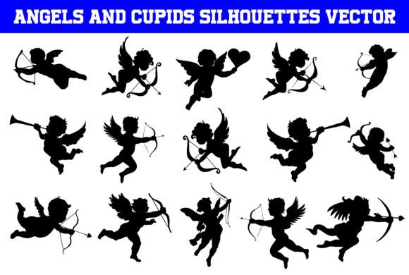 Angels and Cupids Vector: Graphics for Crafts
