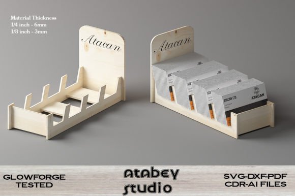 Business Card Display Stand Holder 469: Laser Cutting Stands