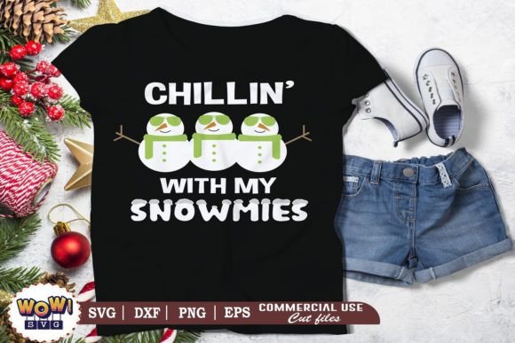 Chilling with My Snowmies Svg: Graphics & Illustrations