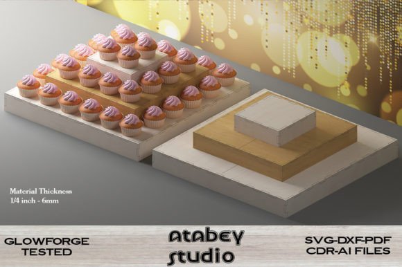 Cupcake Display Stand Wood Cake Holder for Laser Cutting Stands