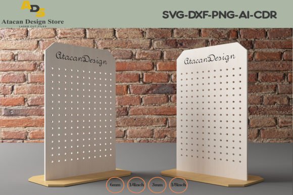 Earring Holder Jewelry Display SVG 298: Laser Cutting Stands