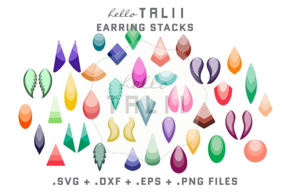 Earring Stacks SVG Bundle: Graphics for Crafts