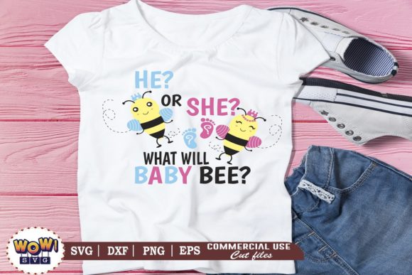He or She What Will the Baby Bee Svg: Graphics & Illustrations