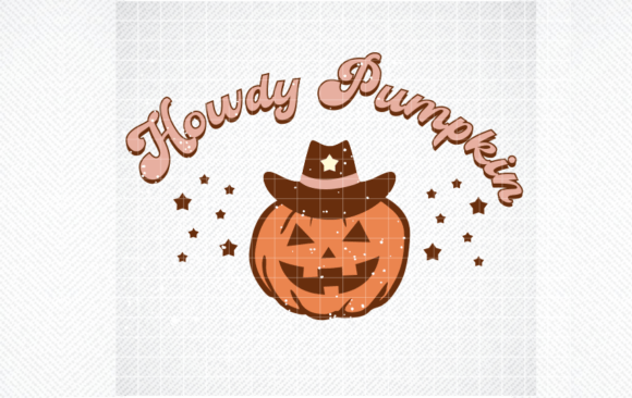 Howdy Pumpkin Halloween PNG: Graphics for Crafts