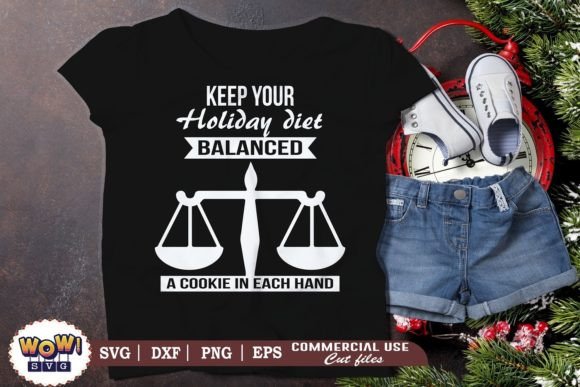Keep Your Holiday Diet Balanced Svg: Graphics & Illustrations