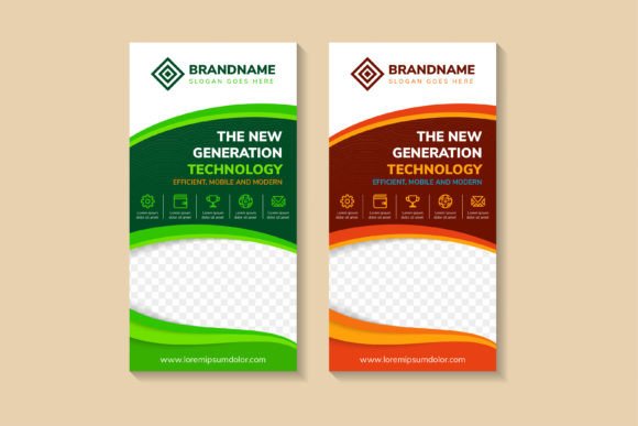 New Generation Tech Vertical Banner: Graphics & Print Templates
