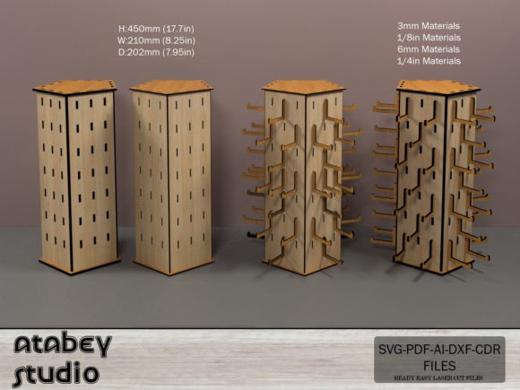 Pentagon Earring Display: Laser Cutting Stands
