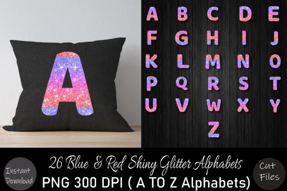Review: Blue Red Glitter A to Z Alphabets Set