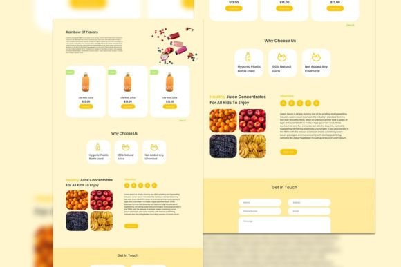 Review: Landing Page Template Orange Juice for Embroidery